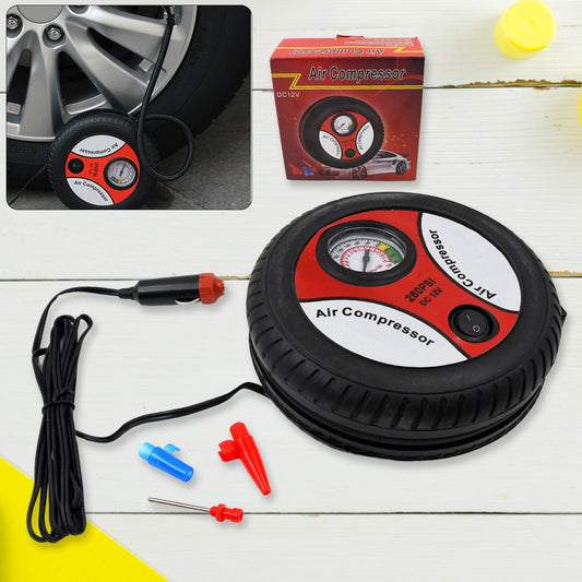 Tyre Inflator for Bike/Scooty 12V 260 PSI Tyre Inflator Air Pump
