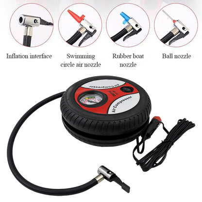 Tyre Inflator for Bike/Scooty 12V 260 PSI Tyre Inflator Air Pump