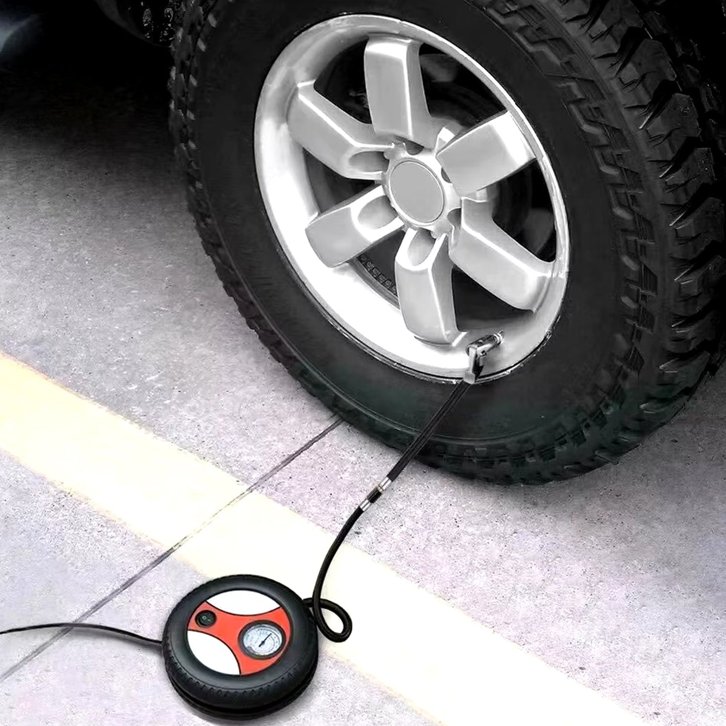 Tyre Inflator for Bike/Scooty 12V 260 PSI Tyre Inflator Air Pump