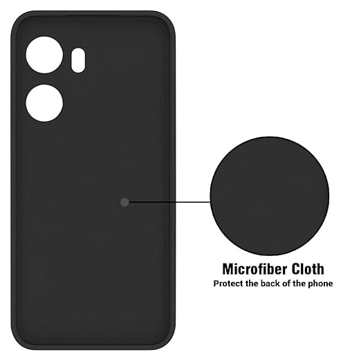 Silicone Soft Back Cover Case with Micro-Fibre Cloth On Inner Side