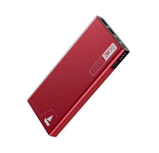 boAt Energyshroom PB300 Powerbank with 10000mAh Battery, 22.5w Fast Charging, 12-Layer Smart IC Protection, LED Indicators and Aluminum Alloy Casing(Martian Red)