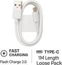 vivo USB Type C Cable 1 m Flash Charge 2.0 Type C Fast Data Cable  (Compatible with Vivo, Realme, Oneplus, Oppo, Mi, Samsung, Infinix, Moto, Tecno, Itel, iQoo, White, One Cable)